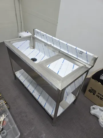 오산 지역 매장에 맞춤제작된 2조 스테인리스 개수대